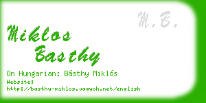 miklos basthy business card